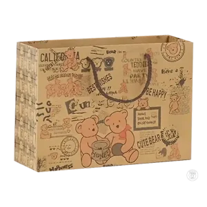 Cartoon Beer Cadeau zakje van stevig kraftpapier