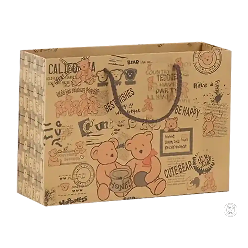 Cartoon Beer Cadeau zakje van stevig kraftpapier
