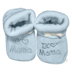 Baby Slofjes met Geborduurde Tekst 'Ik Hou van Mama'