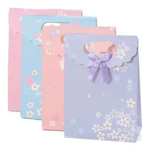 Papieren Cadeau zakjes met Bloemenprint